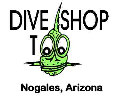 Logo Alexander's Dive Shop, Too