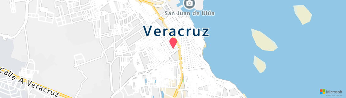 Map of the dive shop Veracruz Adventures