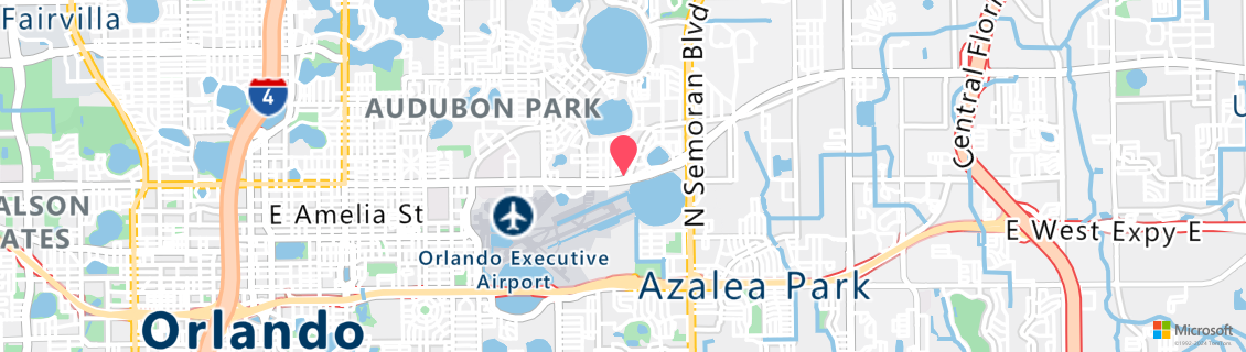 Map of the dive shop Scuba World Orlando