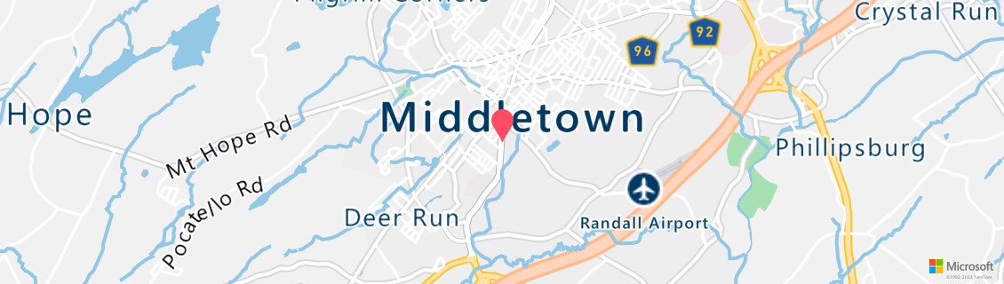 Map of the dive shop Middletown Scuba