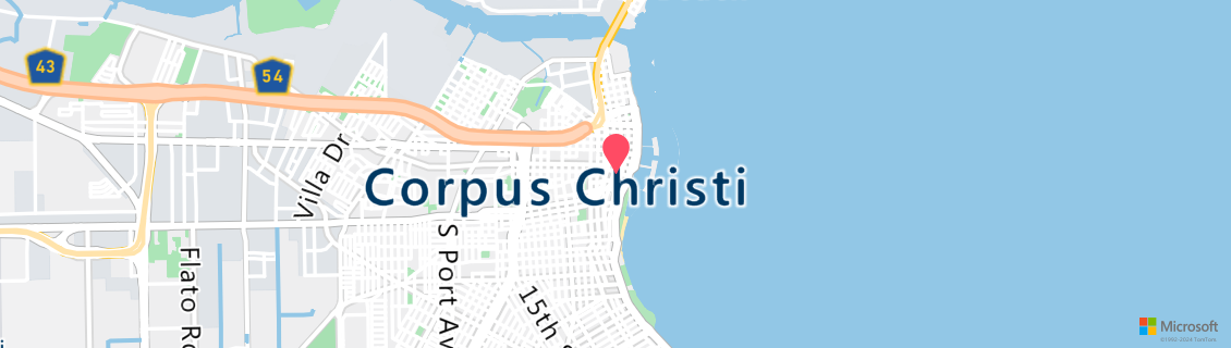 Map of the dive shop Corpus Christi Police Department