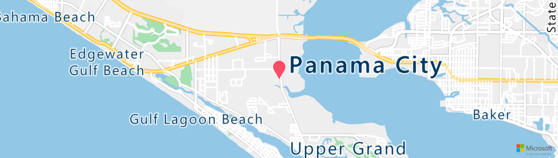 Map of the dive shop Dive Locker of Panama City Beach