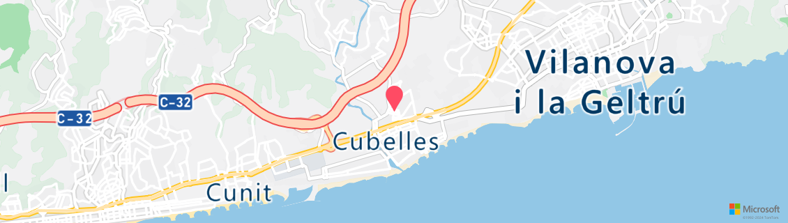 Map of the dive shop CUBELLES SUB