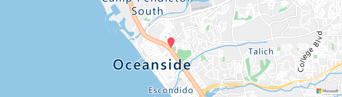 Map of the dive shop Oceanside Scuba and Swim Center