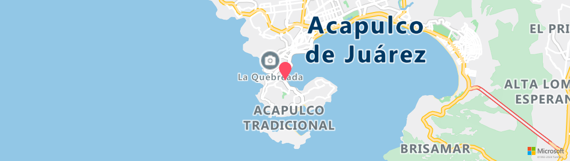 Map of the dive shop Acapulco Scuba Center