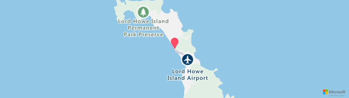 Map of the dive shop Pro Dive Lord Howe Island