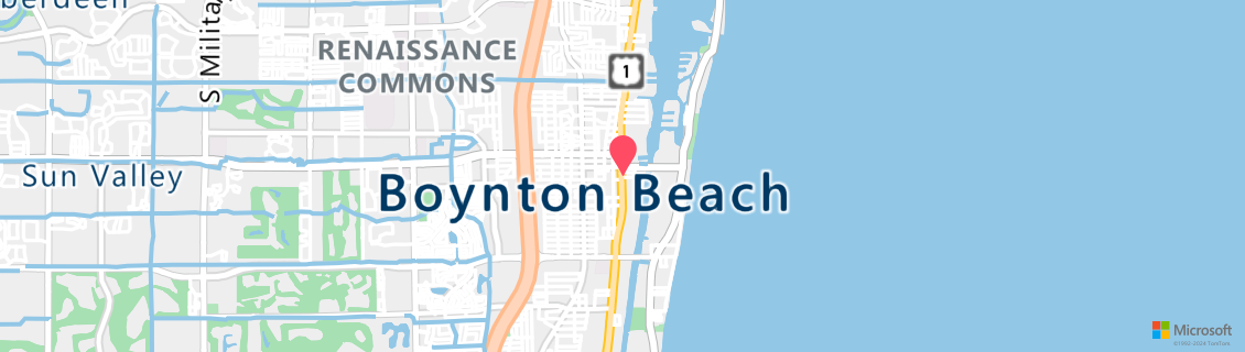 Map of the dive shop Boynton Beach Dive Center