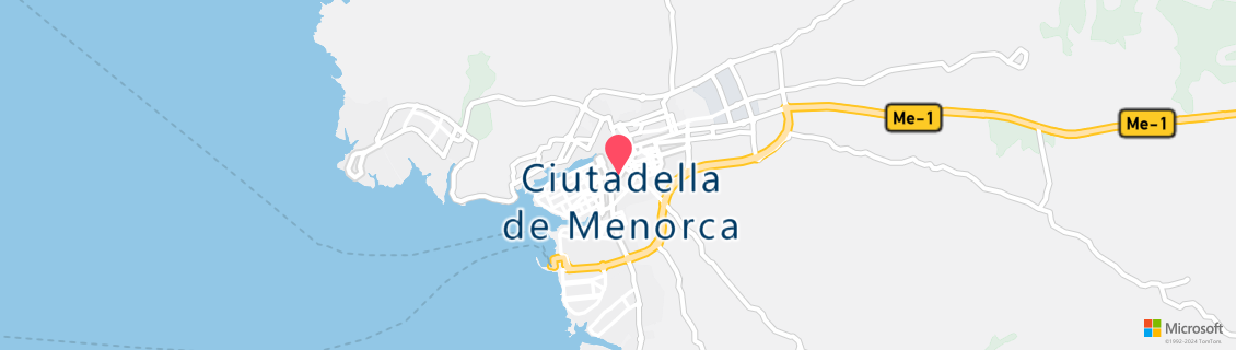 Map of the dive shop Scuba Menorca