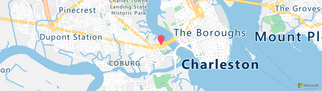 Map of the dive shop Charleston Scuba