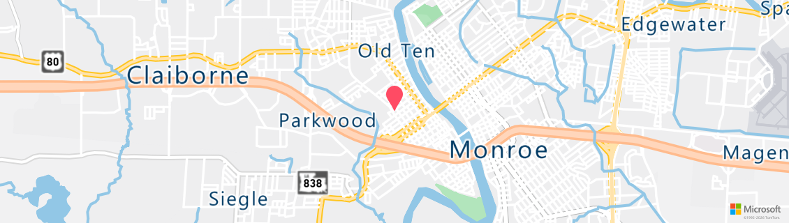 Map of the dive shop Bayou Divers