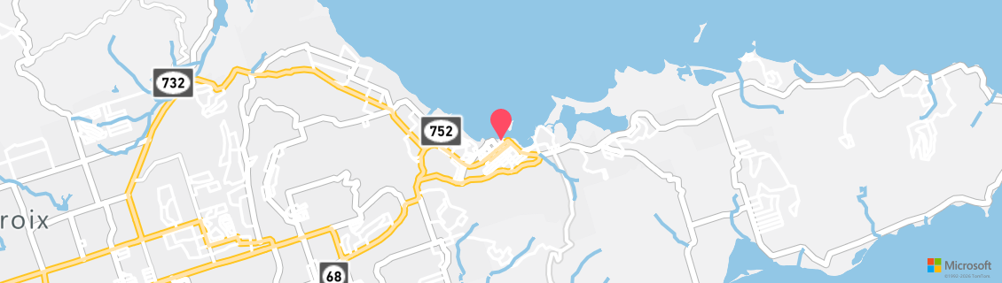 Map of the dive shop St. Croix Ultimate Bluewater Adventures