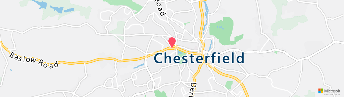 Map of the dive shop Chesterfield Adventure Centre