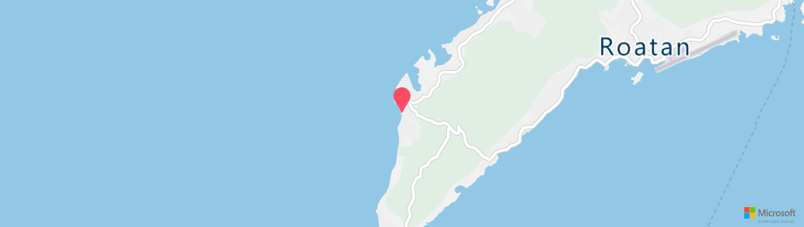 Map of the dive shop Freedive Roatan