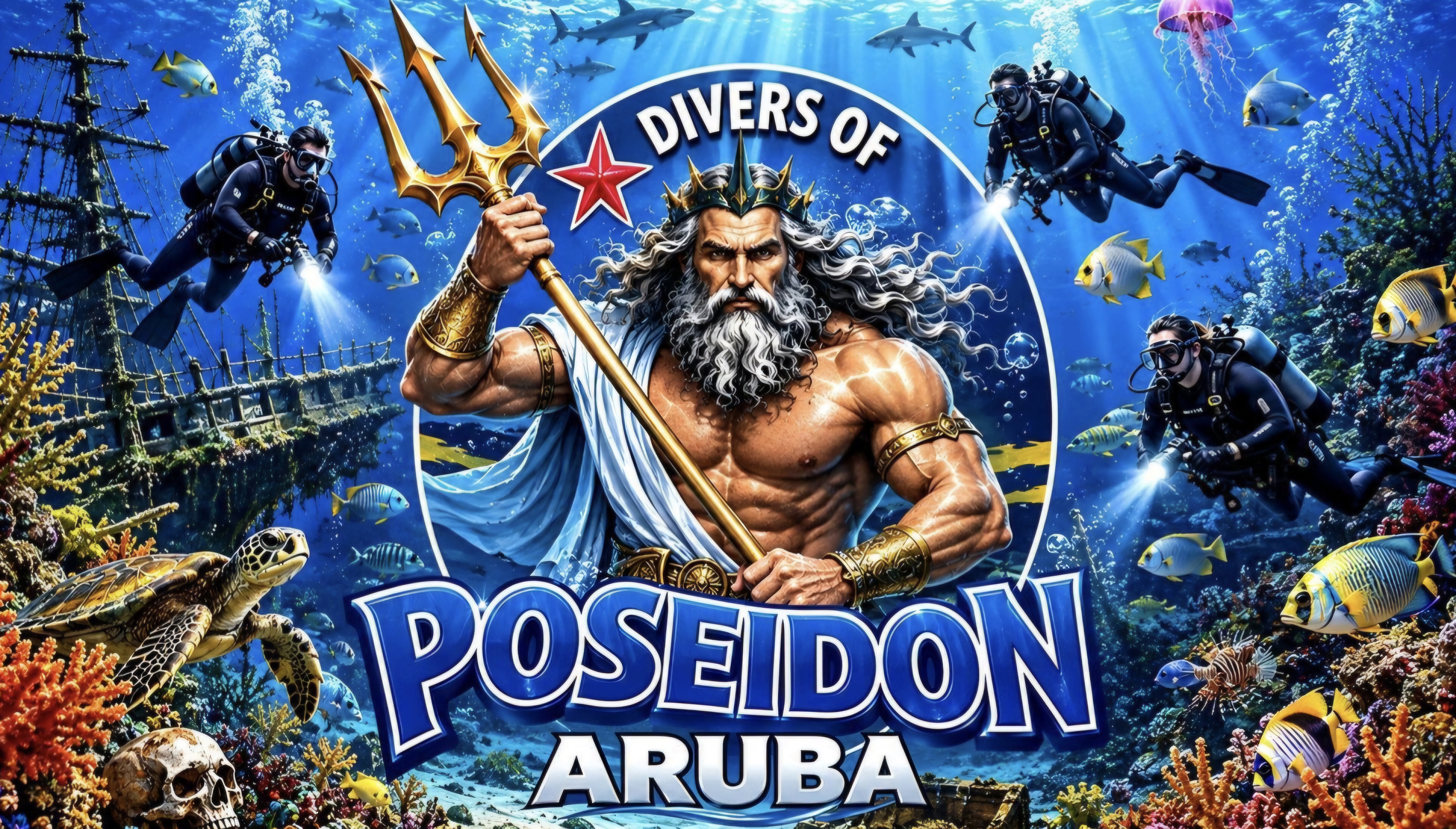 Divers of Poseidon Aruba logo