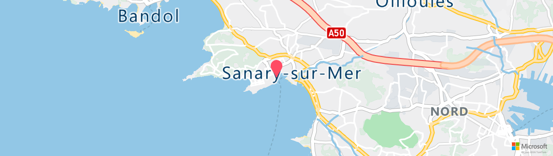 Map of the dive shop SANARY PLONGEE