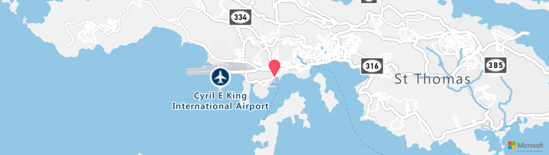 Map of the dive shop Blue Water Works, LLC