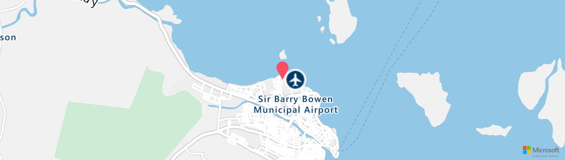 Map of the dive shop Glover's Atoll Resort