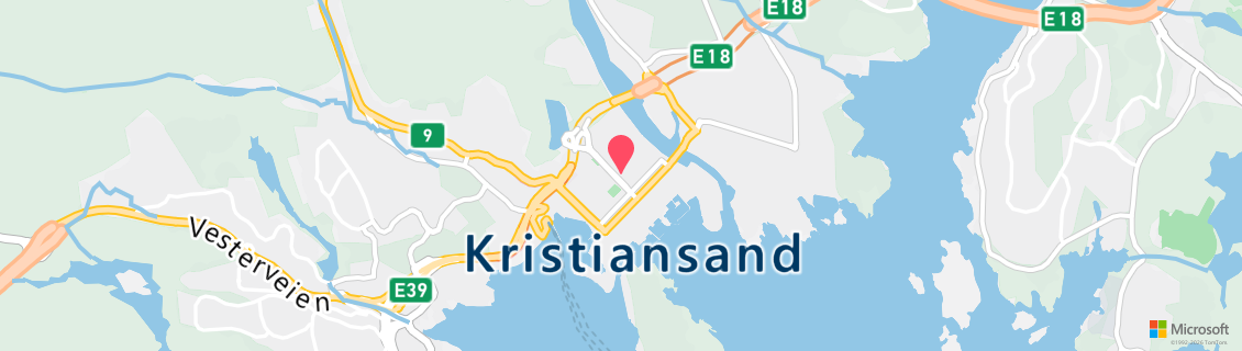 Map of the dive shop A-dykk Kristiansand AS