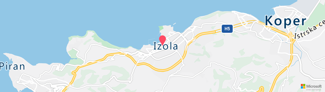 Umgebungskarte des Tauchshops Manta Izola