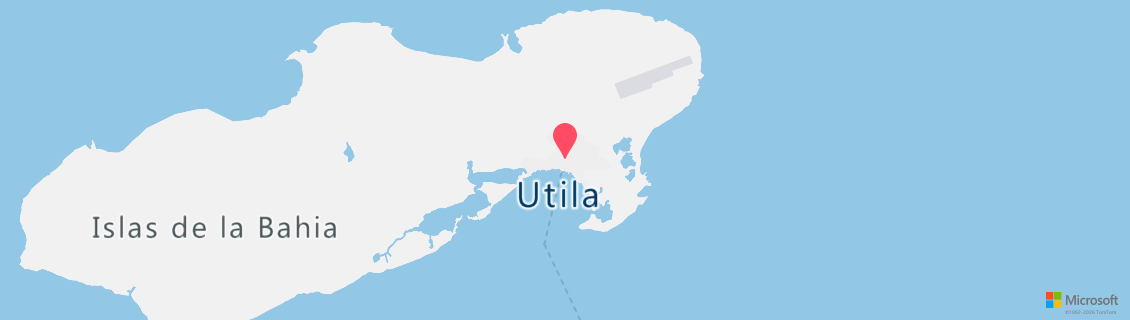 Map of the dive shop UTILA CAYS DIVING