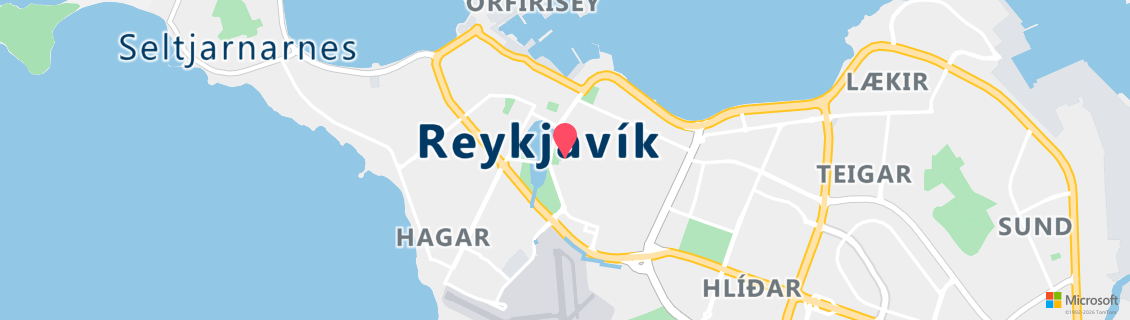 Umgebungskarte des Tauchshops Scuba Iceland