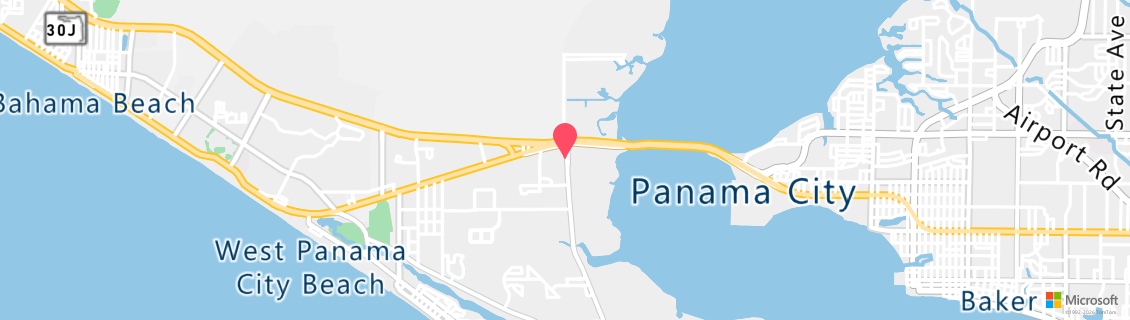 Map of the dive shop Panama City Diving